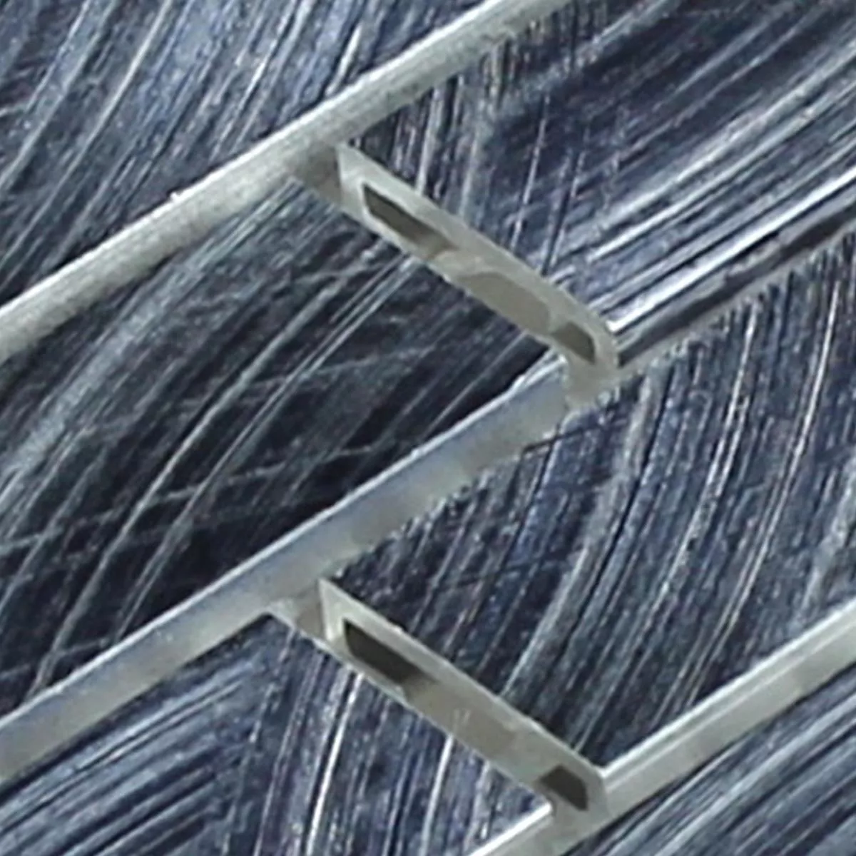 Muster von Mosaikfliesen Aluminium Schwarz