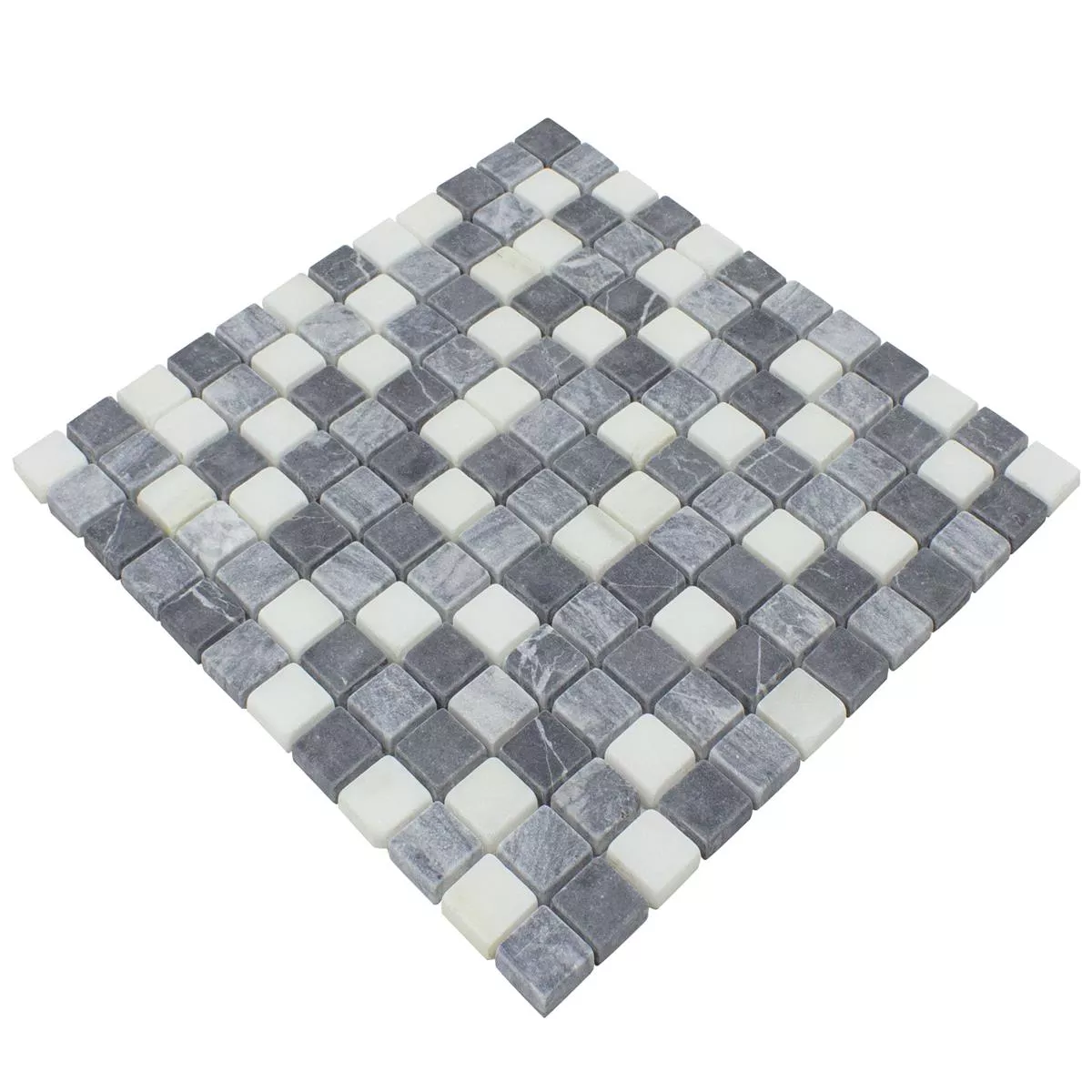 Marmo Mosaico In Pietra Naturale Piastrelle Stanford Grigio Bianco