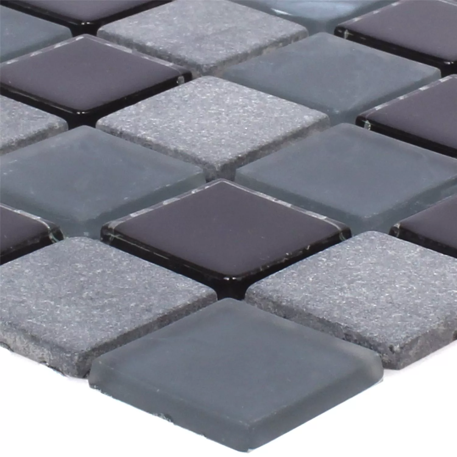 Mosaico Marmo Vetro Mix Kobra Nero Grigio 25 Mosaico Marmo Vetro Mix Kobra Nero Grigio 25