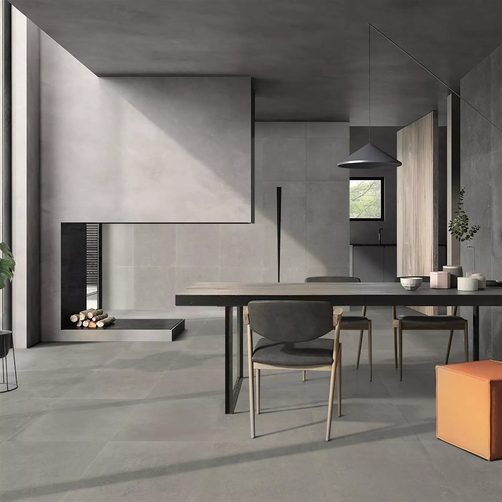 Floor Tiles Cement Optic Nepal Slim Grey Beige 60x60cm