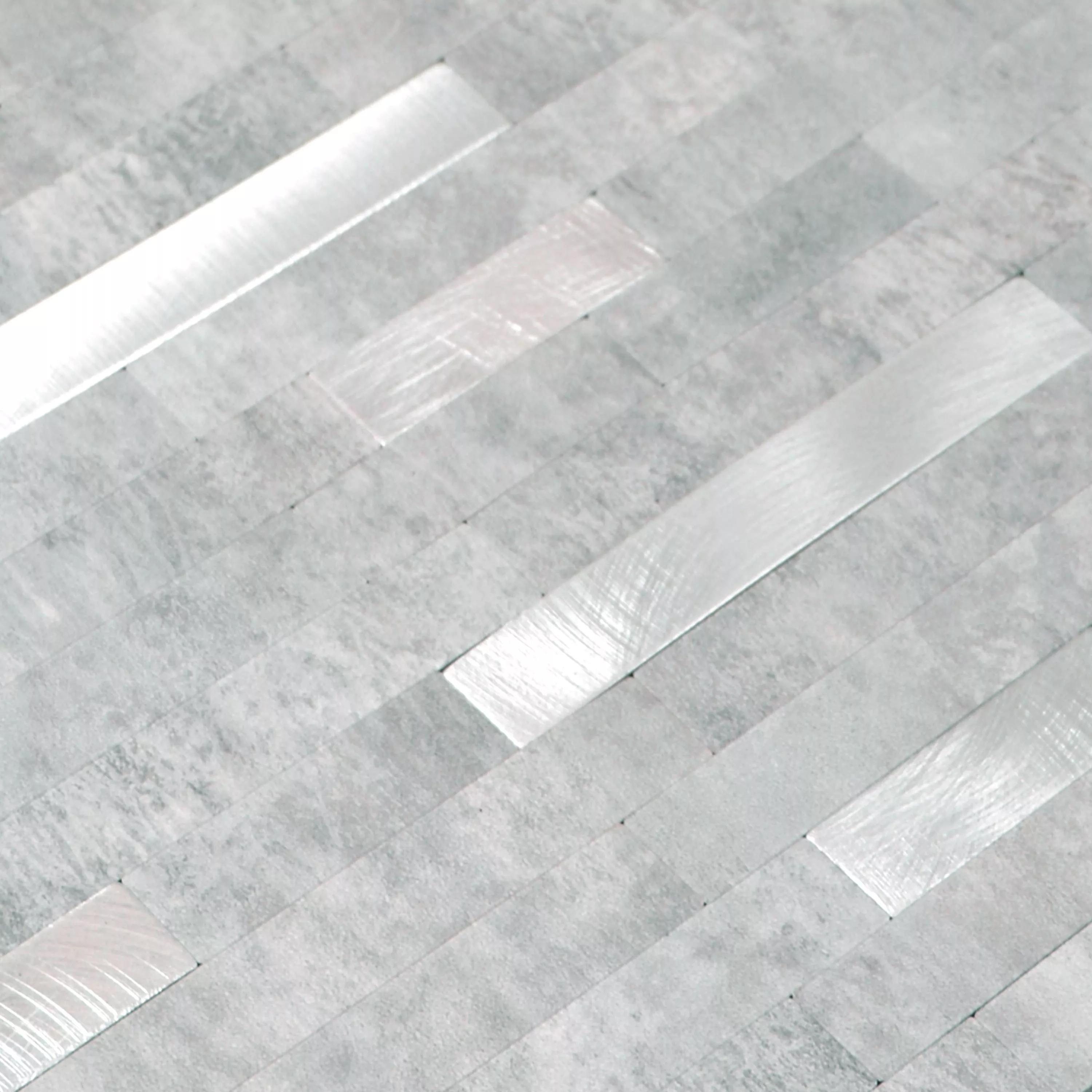 Sample Vinyl Mosaic Tiles Maywald Self Adhesive Grey Silver