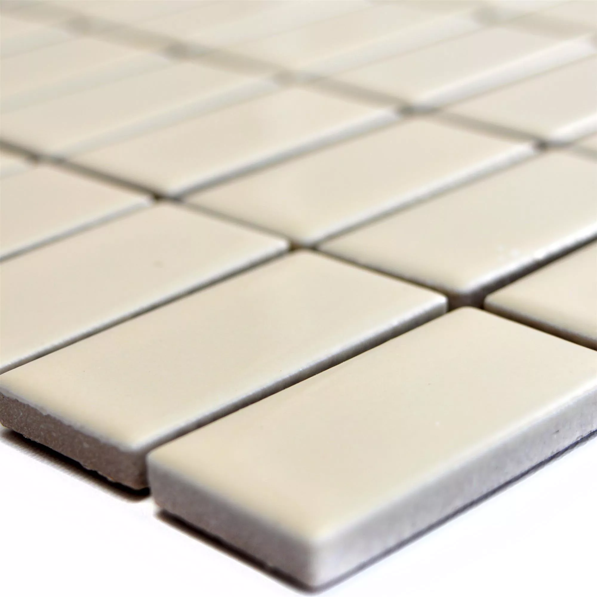 Céramique Mosaïque Carrelage Adrian Beige Mat Rectangle Céramique Mosaïque Carrelage Adrian Beige Mat Rectangle
