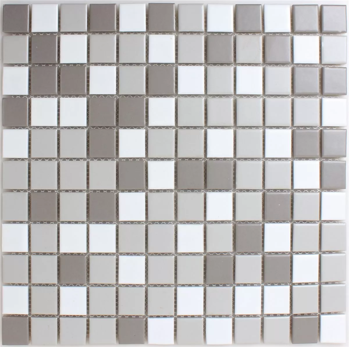 Mønster fra Mosaikkfliser Keramikk Hvit Grå Antrasitt Mix