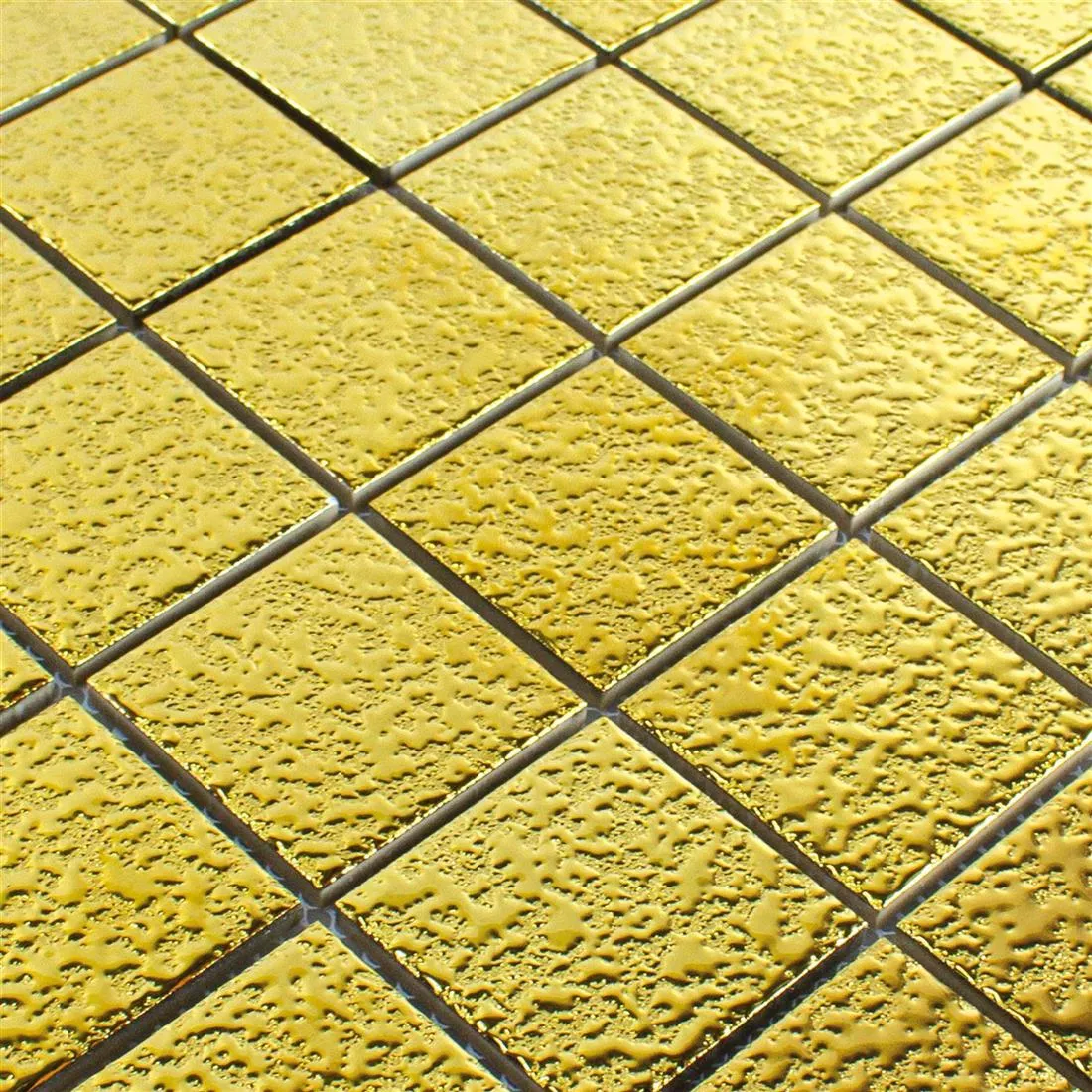 Mosaico Cerâmico Azulejos Jackson Ouro Martelado