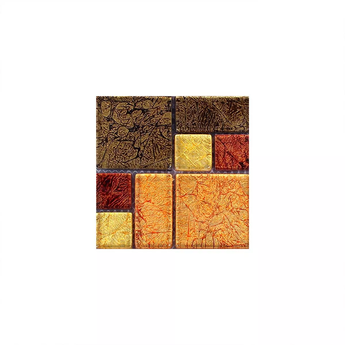 Mønster fra Glass Mosaikk Fliser Curlew Gul Oransje ix