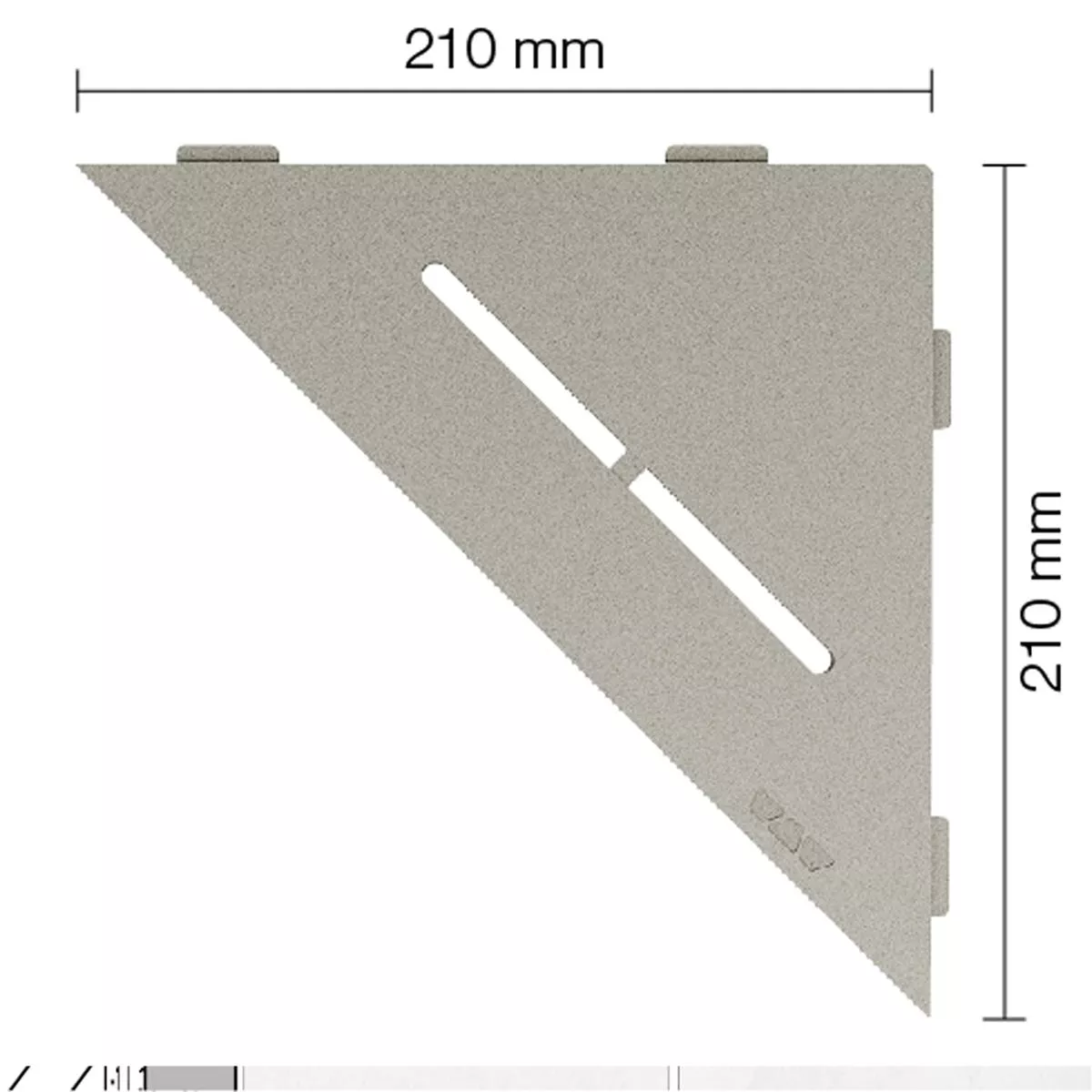 Estante de ducha estante de pared Schlüter triángulo 21x21cm gris puro