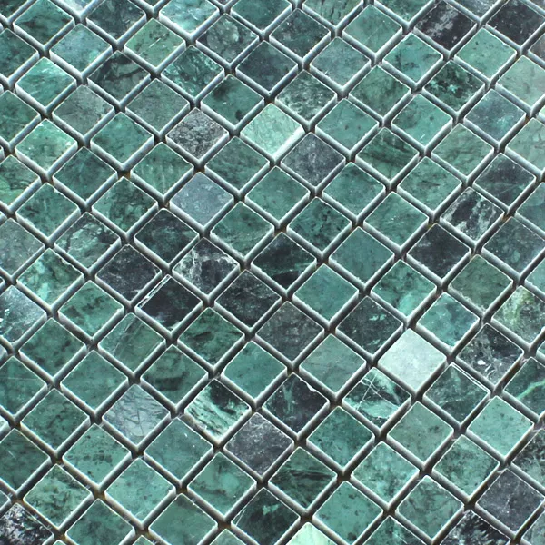 Sample Mosaic Tiles Marble Dark Green Polished