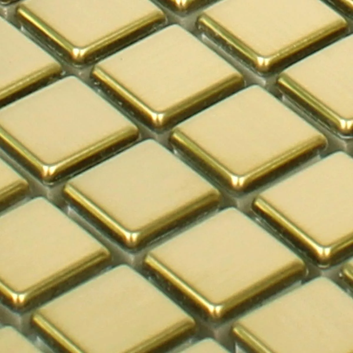 Sample Mosaic Tiles Stainless Steel Metal Baikal Gold