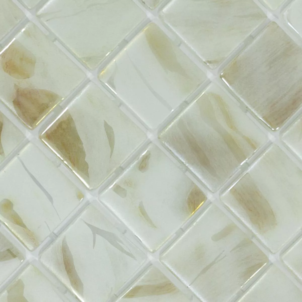 Glas Simbassäng Mosaik Alassio Beige 38