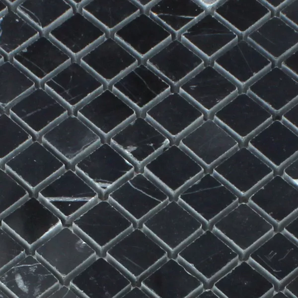 Mozaiková Dlaždice Mramor 15x15x8mm Černá Leštěná