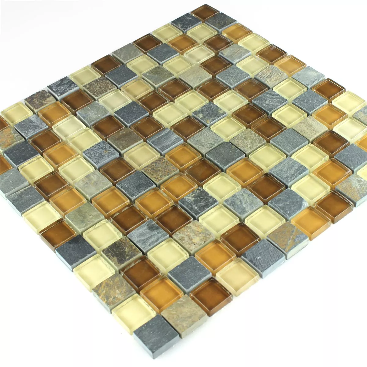Mosaic Tiles Glass Natural Stone Beige