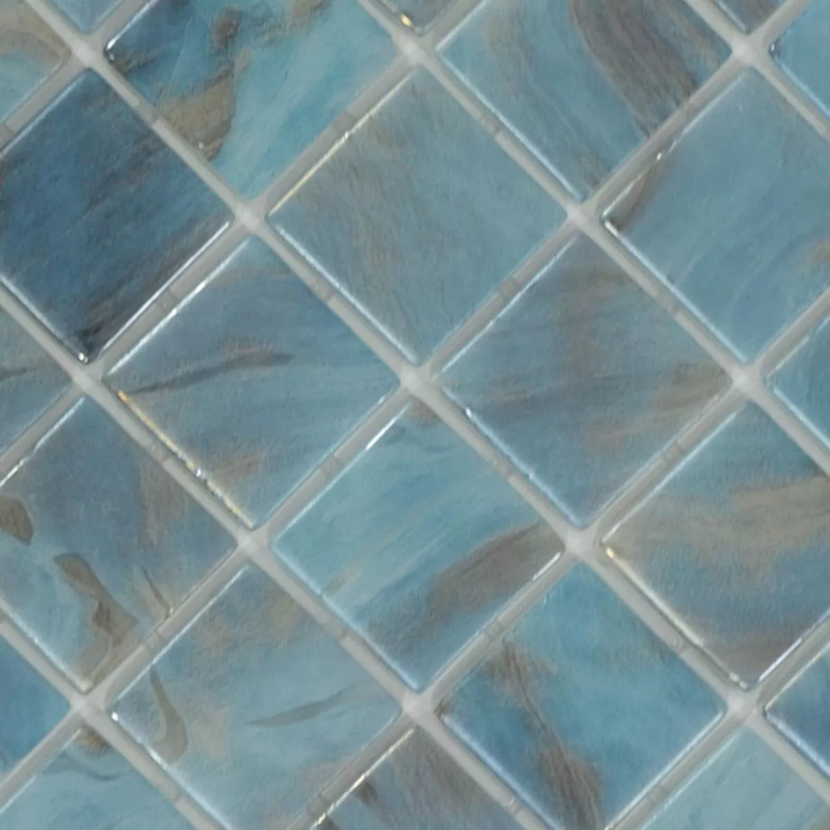 Glass Swimming Pool Mosaic Alassio Blue 38