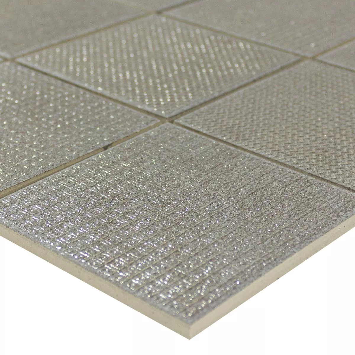 Areora Keramikmosaik Metallic Grau