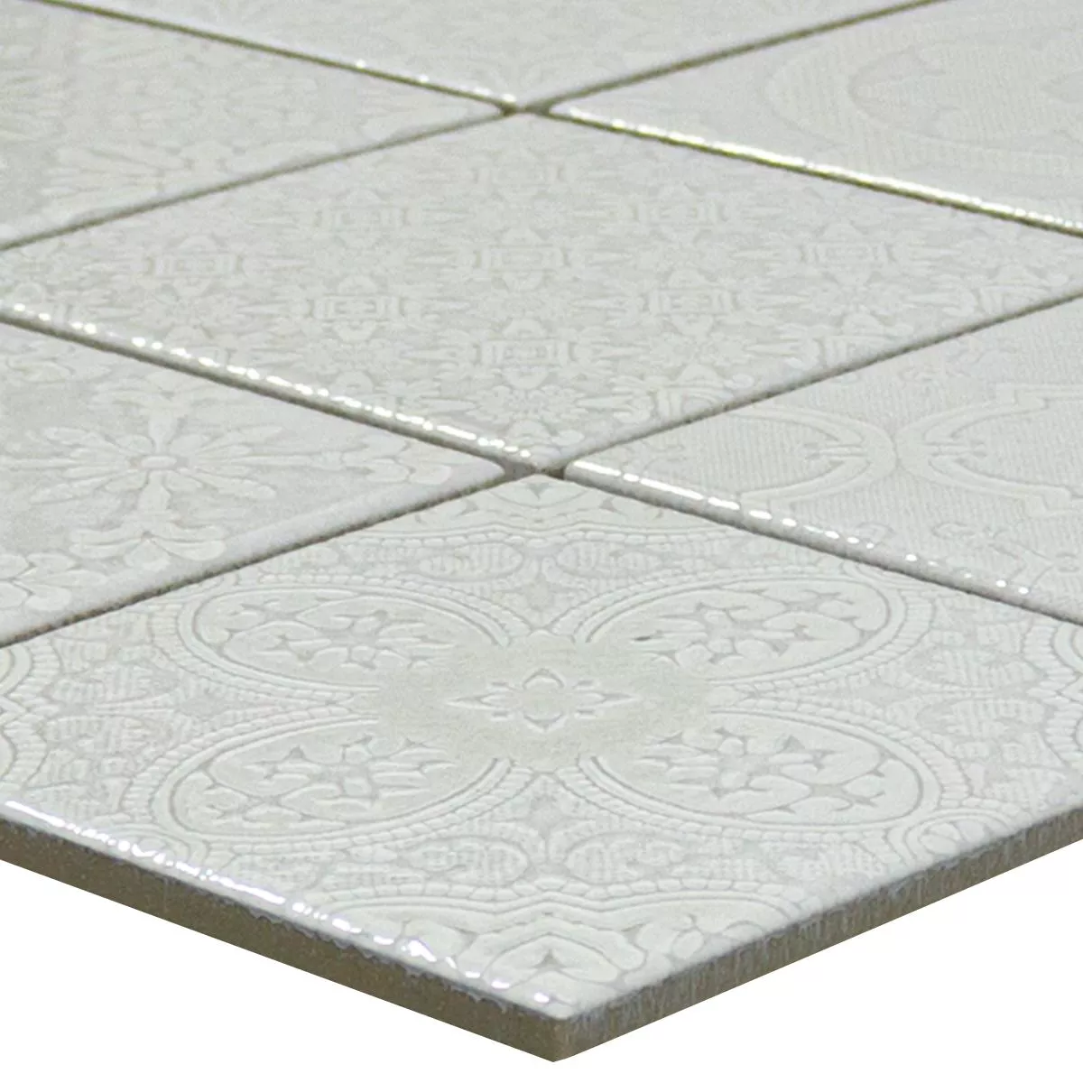 Ceramic Mosaic Tiles Rivabella Relief Grey
