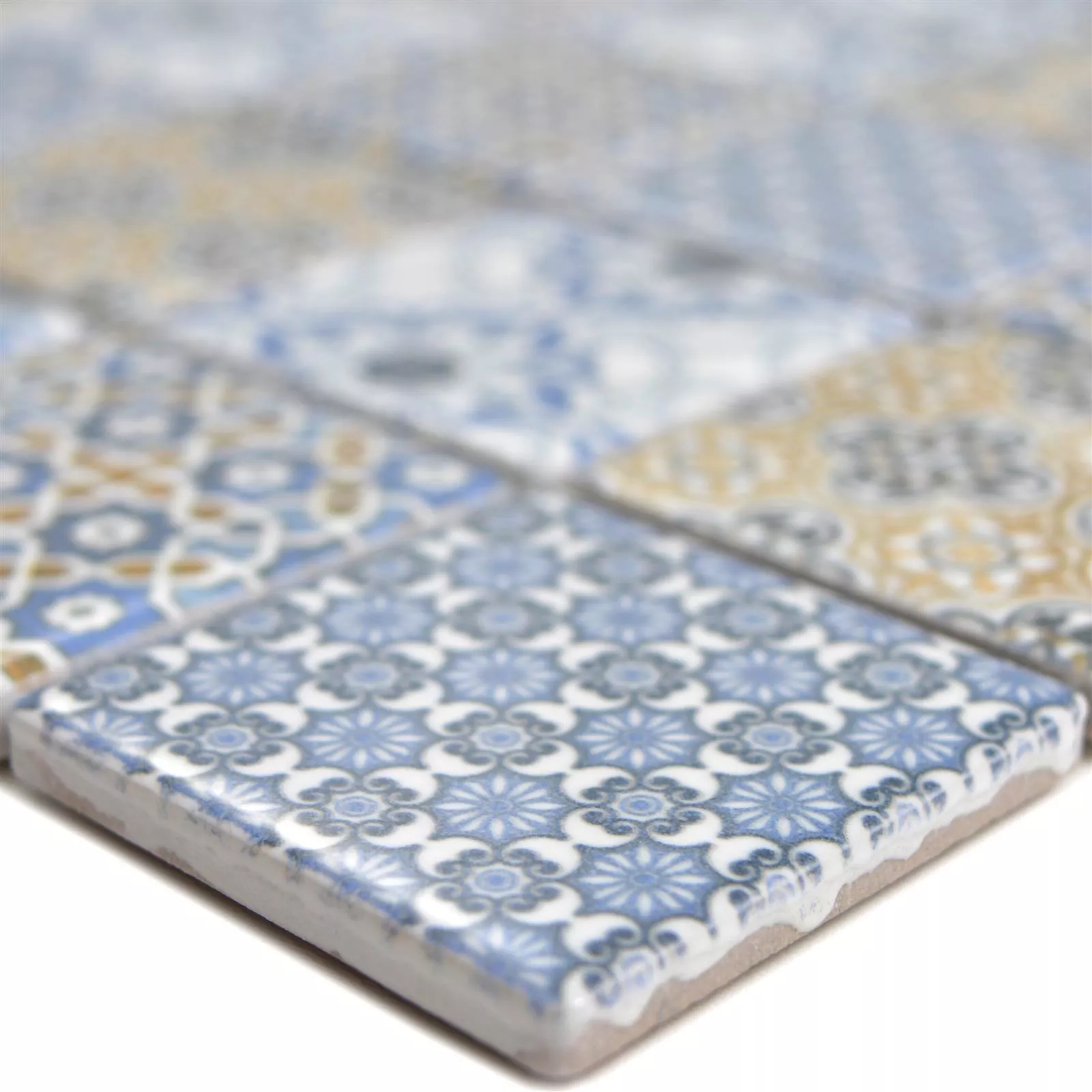 Ceramic Mosaic Tiles Daymion Retro Optic Blue Brown 47 Ceramic Mosaic Tiles Daymion Retro Optic Blue Brown 47