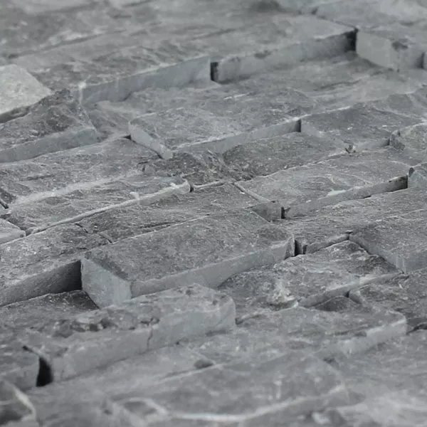 Ψηφιδωτά Πλακάκια Μάρμαρο Που Βλέπει Στον Τοίχο Brickstones Μαύρος