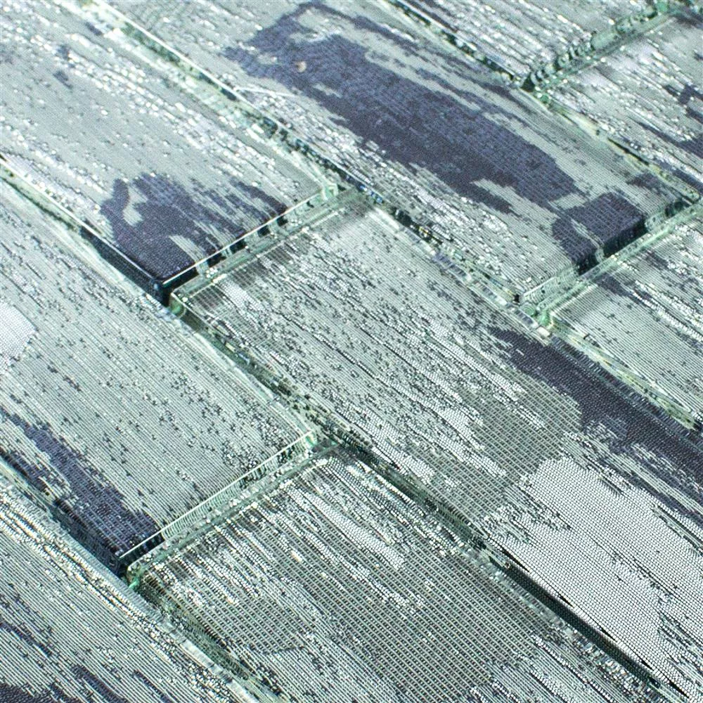 Glasmosaik Fliser Troja Sølv