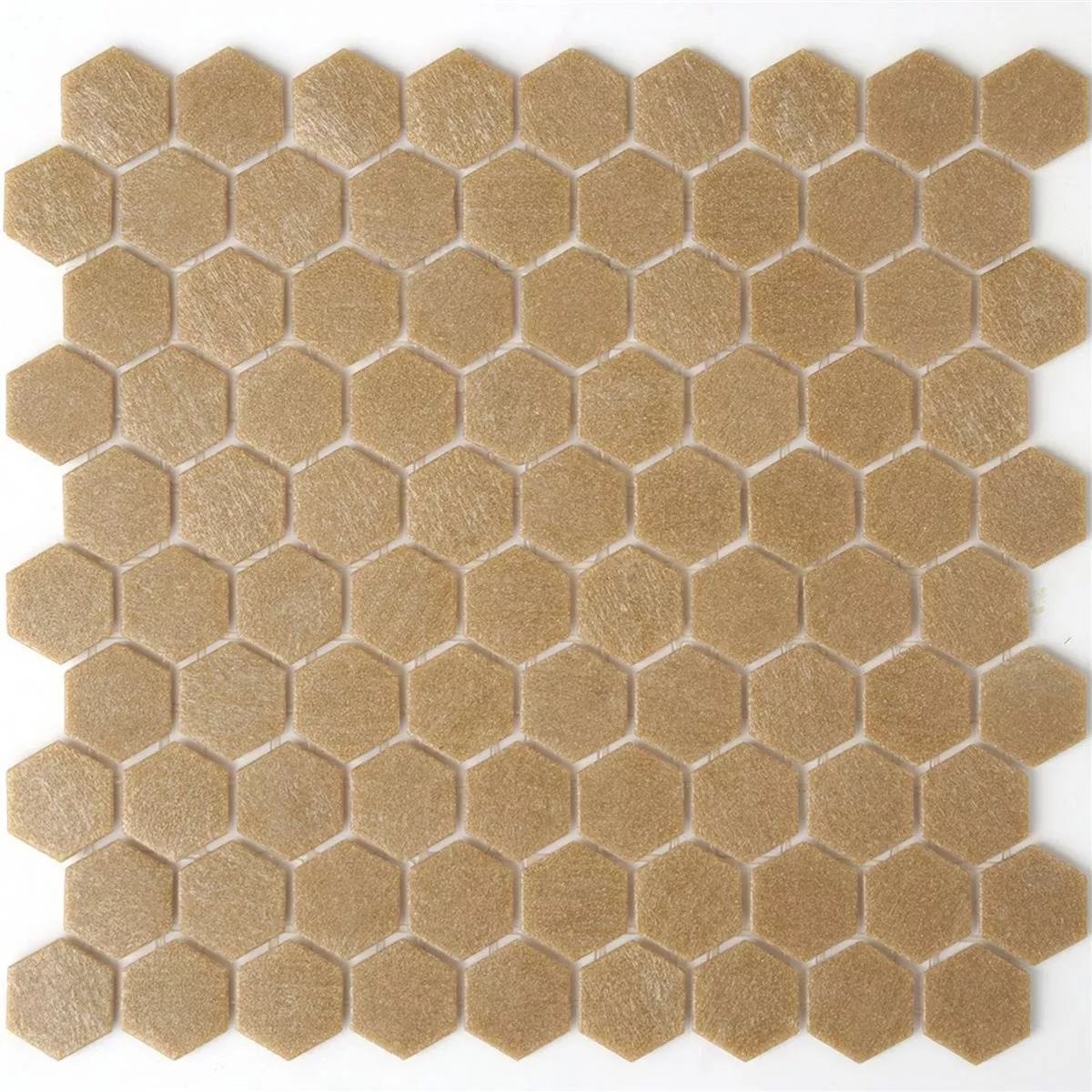 Glasmosaik Fliesen Trend-Vi Hexagonal 182 Hellbraun
