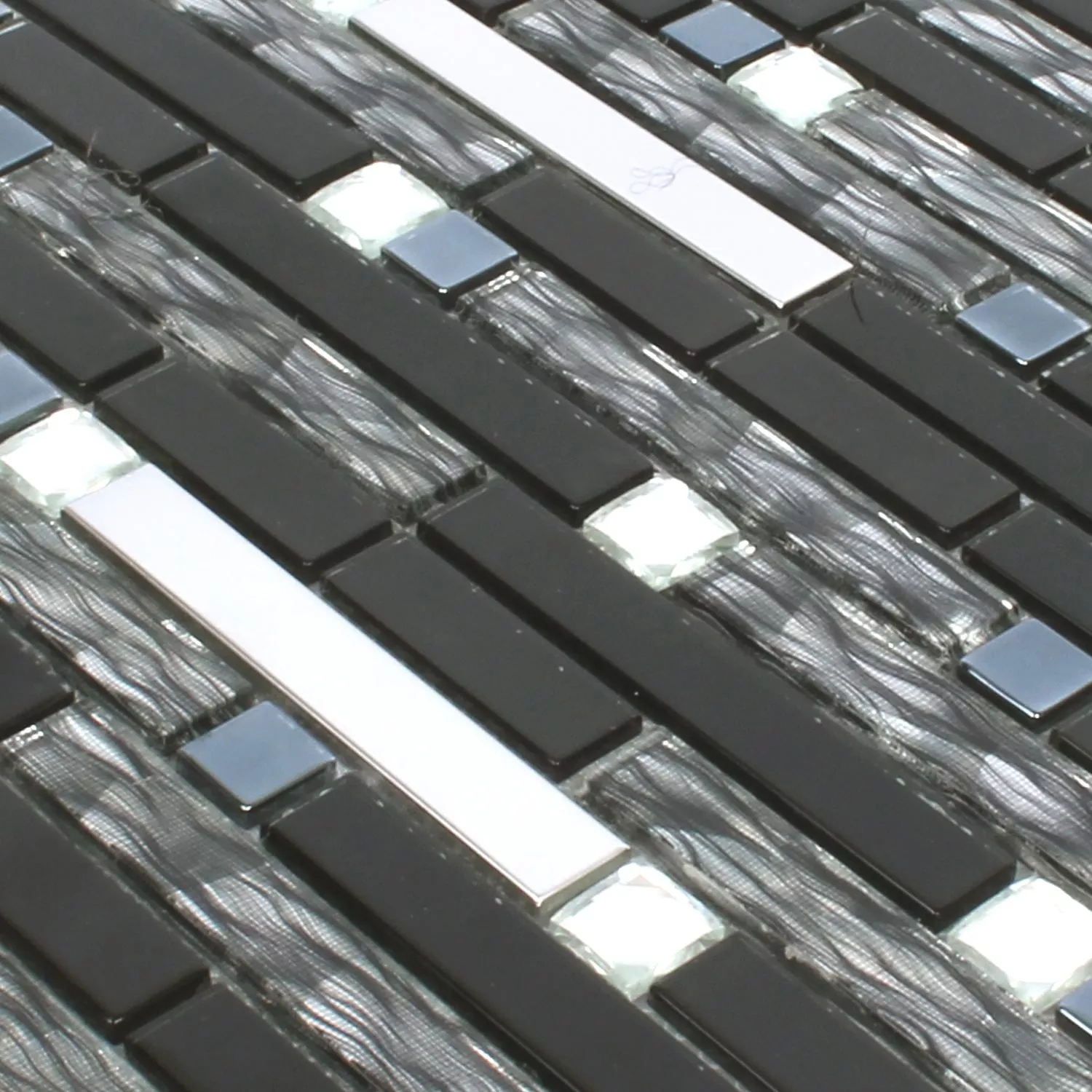 Plăci De Mozaic Malaya Negru Argint Compus