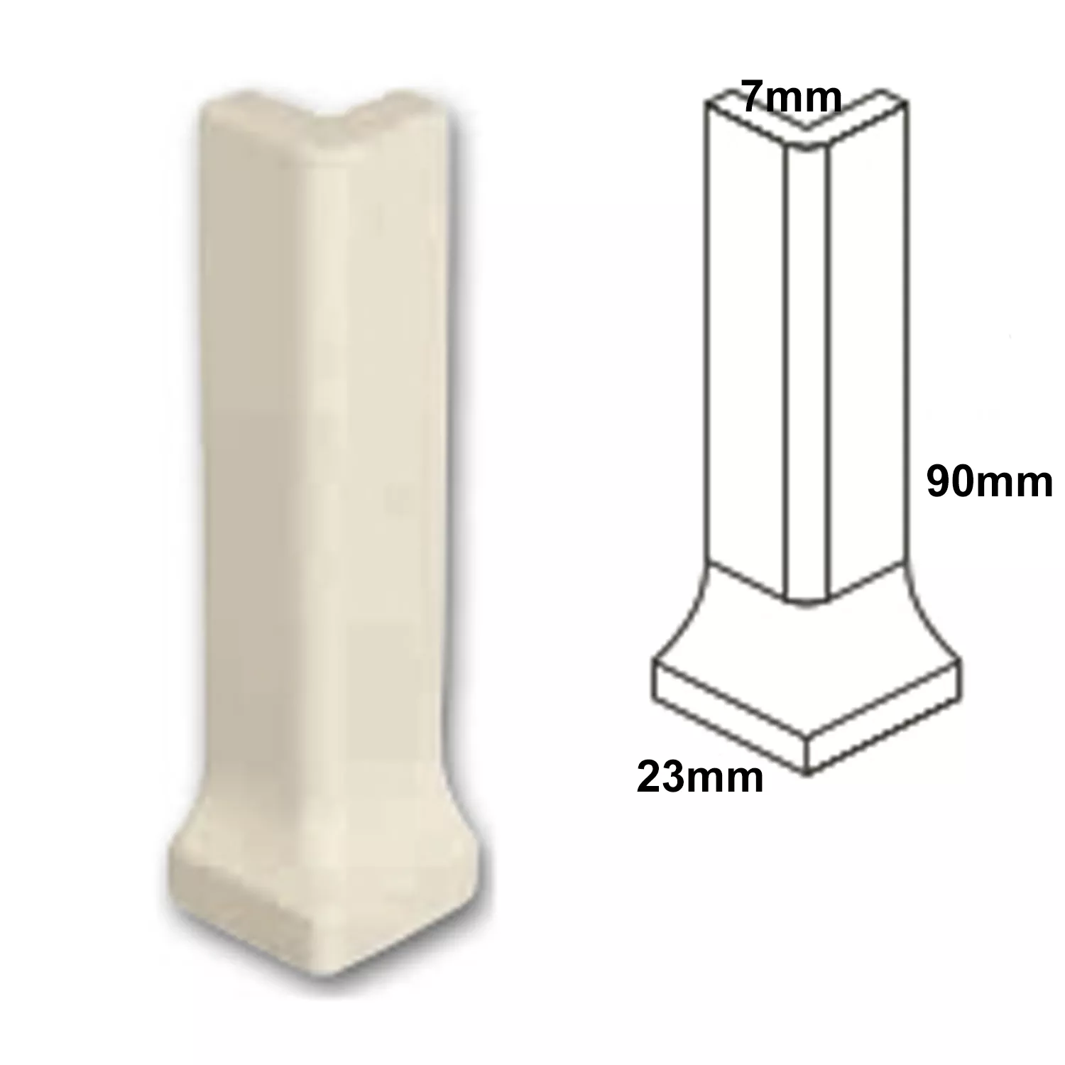 Outside Corner Courage Anthracite Mat 2,3x9cm Outside Corner Courage Anthracite Mat 2,3x9cm