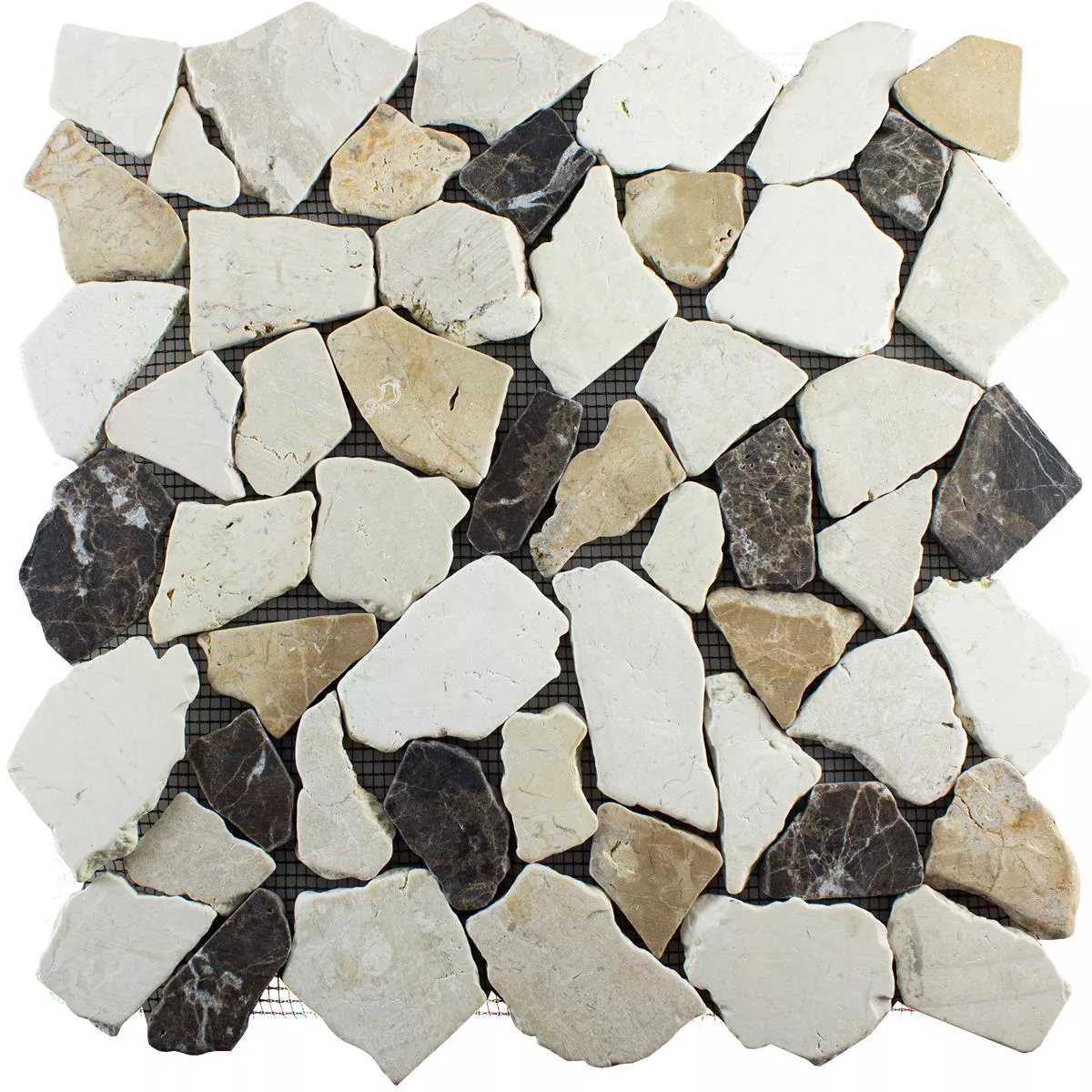 Marble Broken Natural Stone Tiles Poseidon Castanao Cream