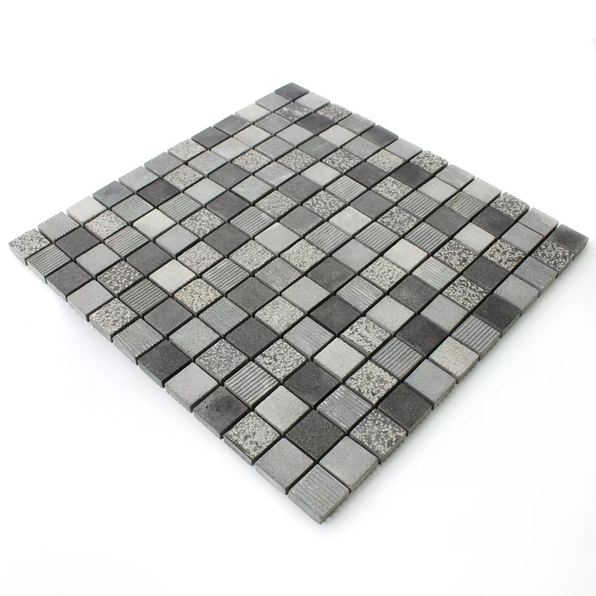 Sample Mosaic Tiles Natural Stone Notte Anthracite