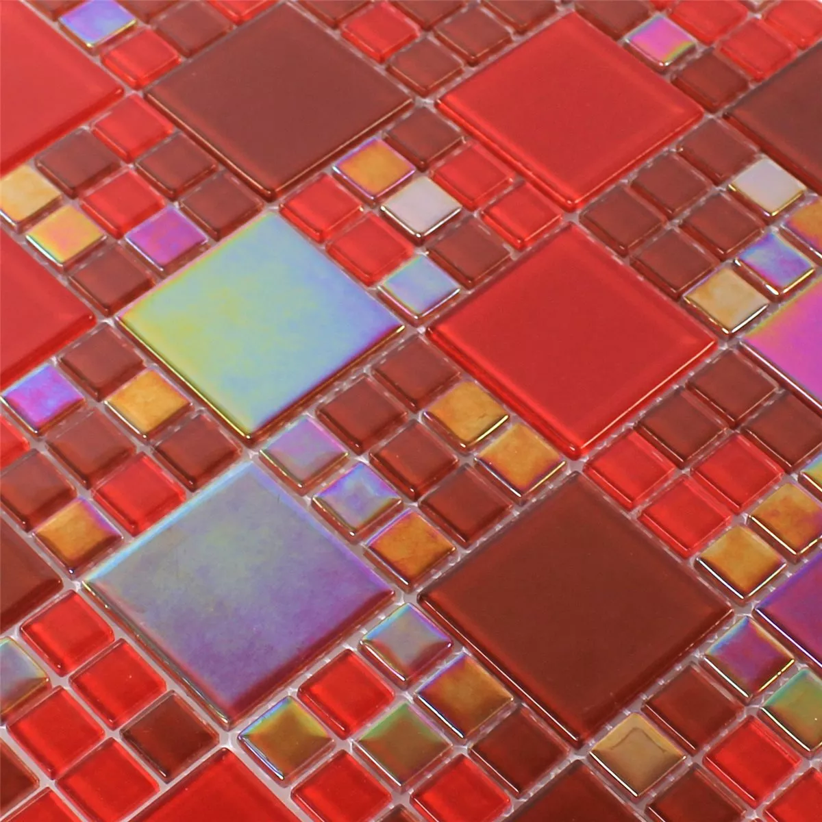 Mønster fra Glass Mosaikk Fliser Rød Elox