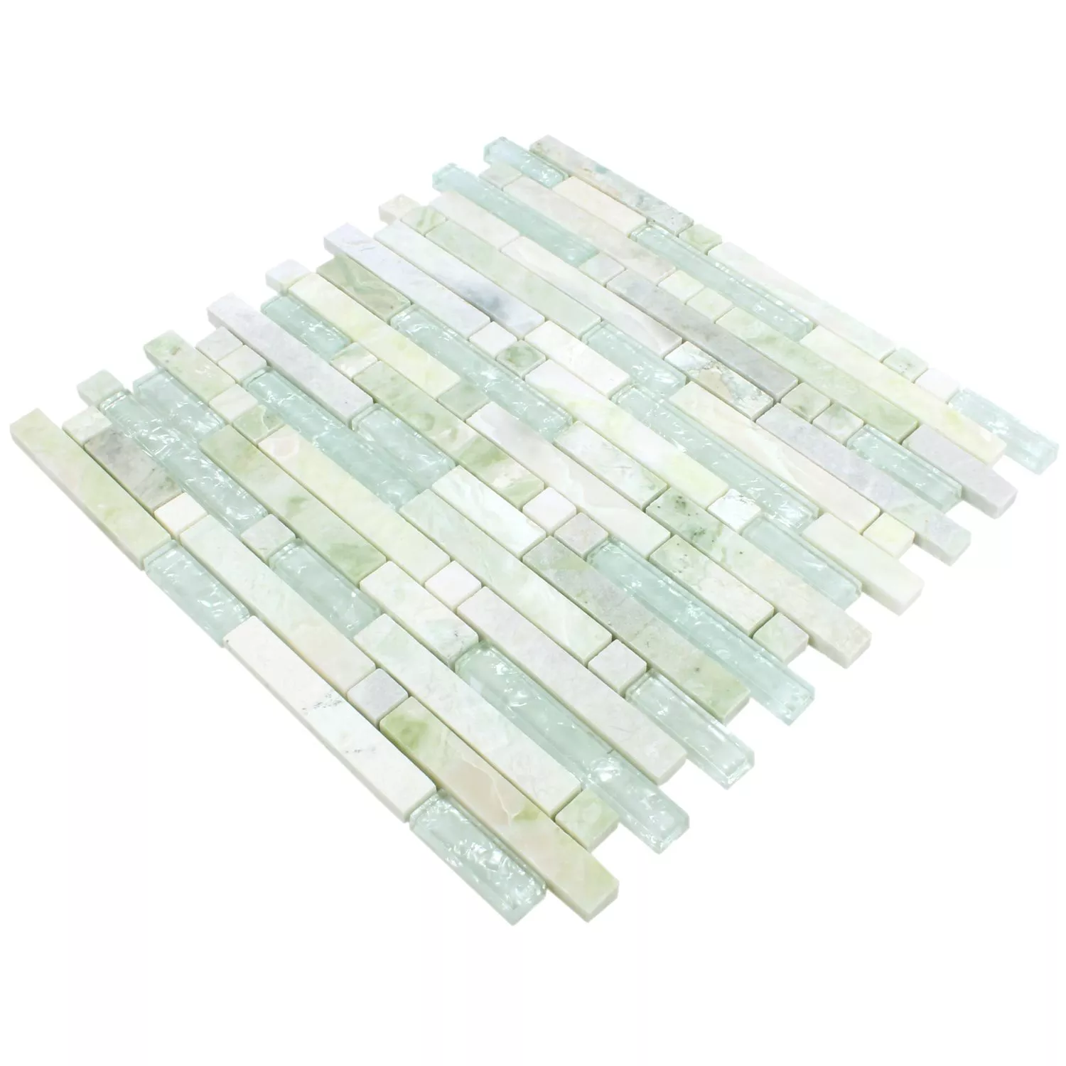 Mosaic Tiles Onyx Larinera Green Gold Pattern