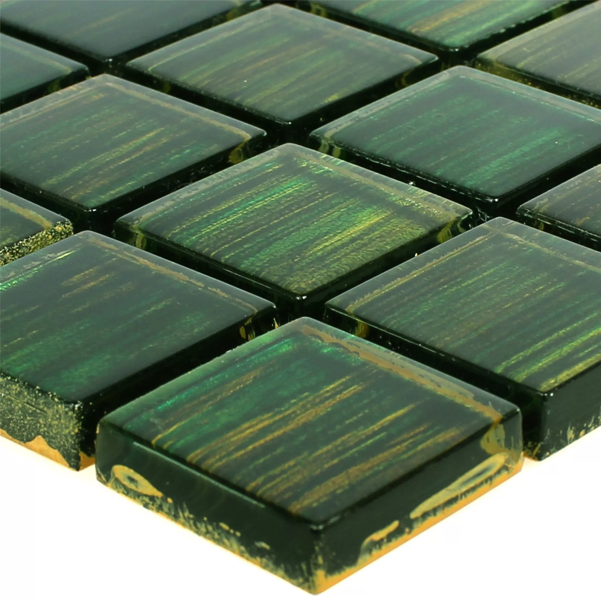 Glass Mosaic Tiles Tradition Dark Green