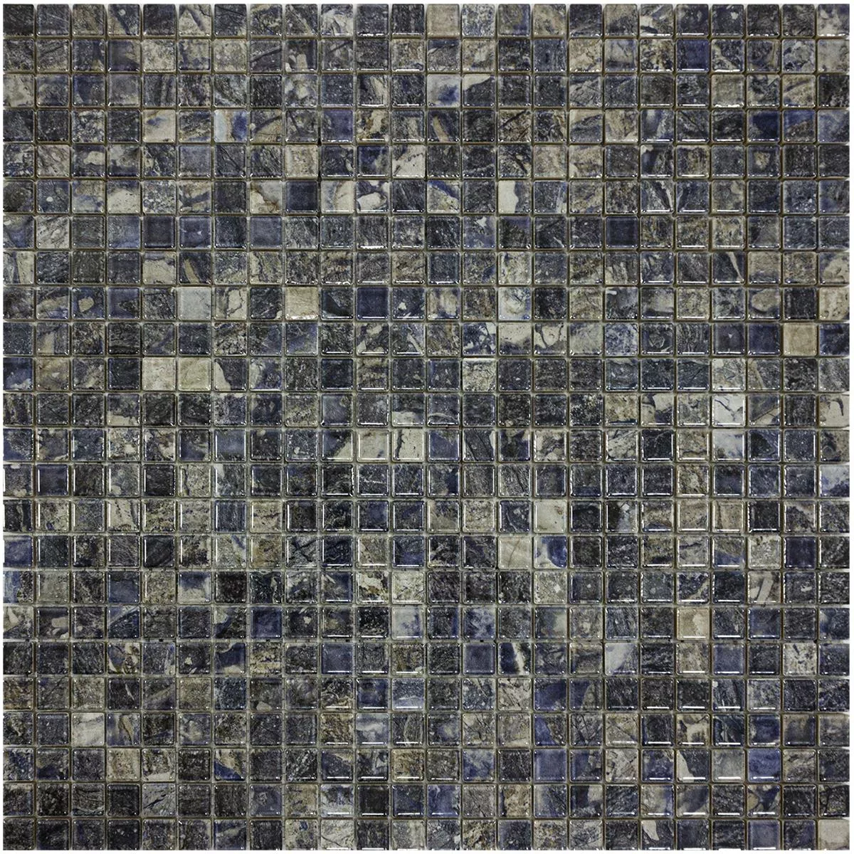 Céramique Mosaïque Carrelage Elysium Marbre Optique Bleu Foncé 12