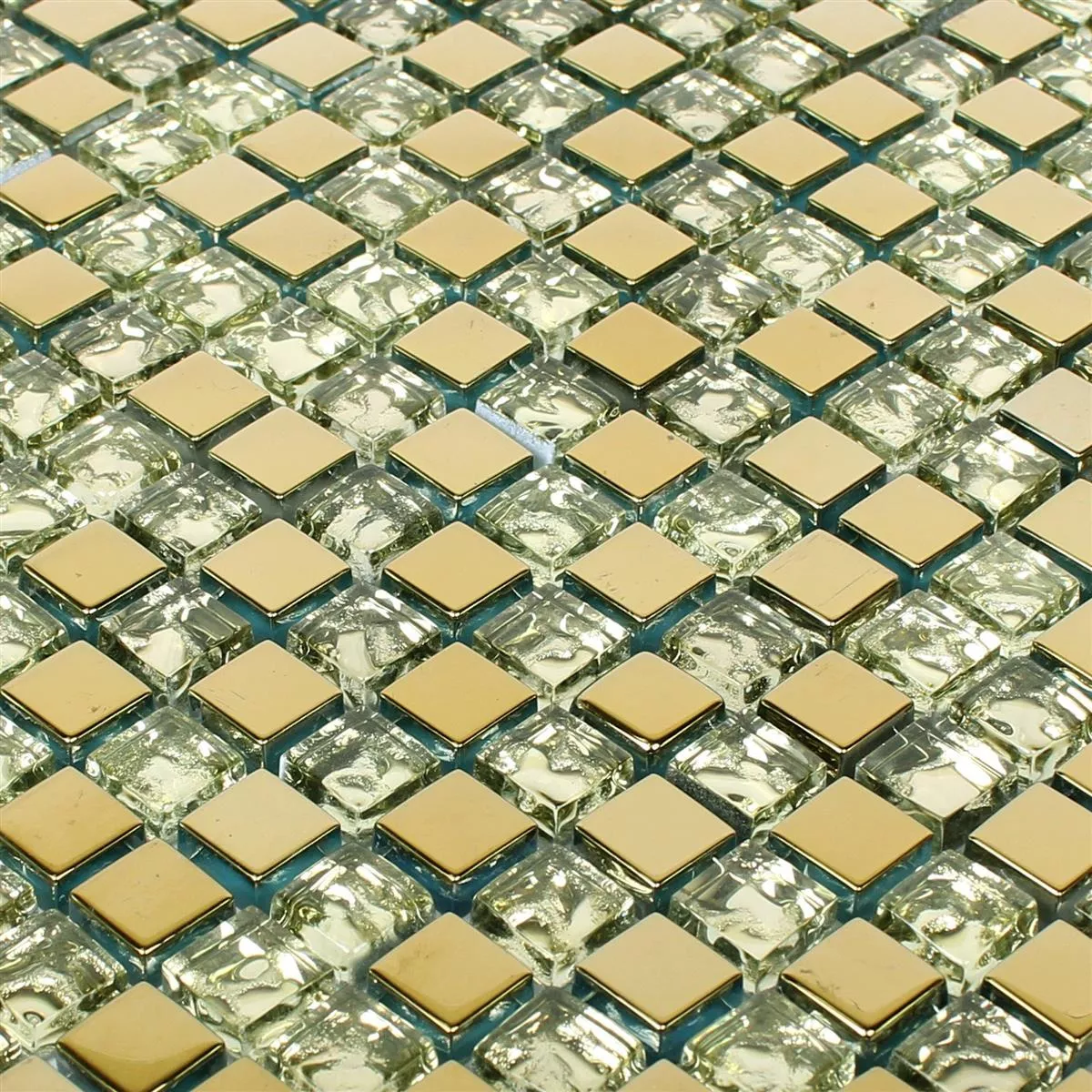 Glass Mosaikk Fliser Moldau Gull