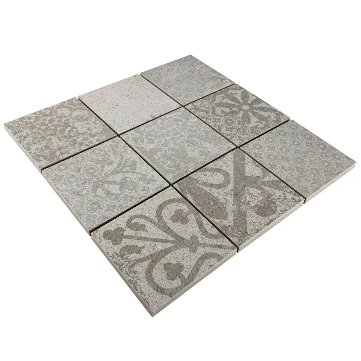 Ceramic Mosaic Tiles Eylem Retro Optic Beige Q95