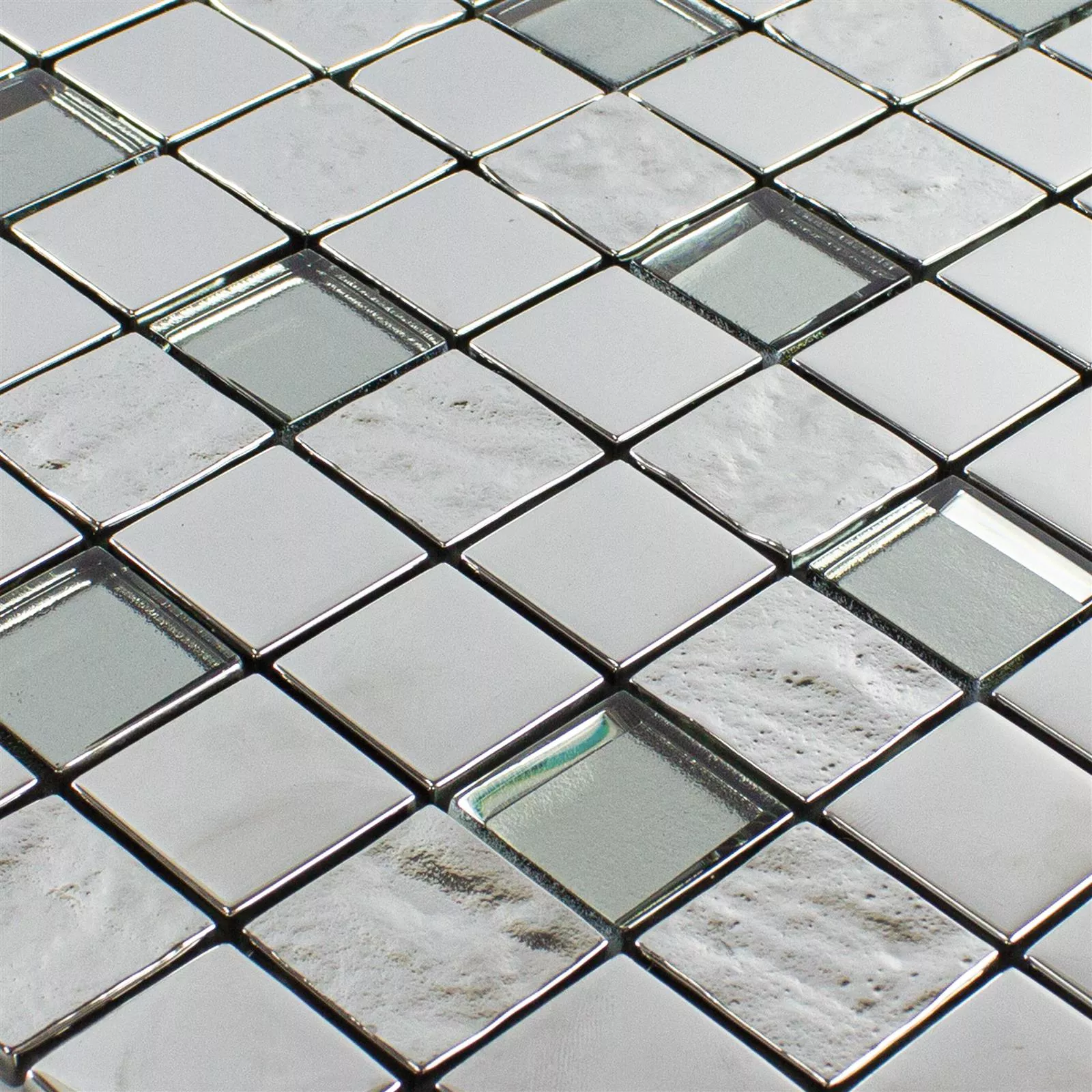 Sample Glass Mosaic Tiles Midland Silver