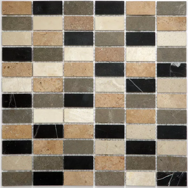Mosaic Tiles Marble 23x48x8mm Athen Multicolour