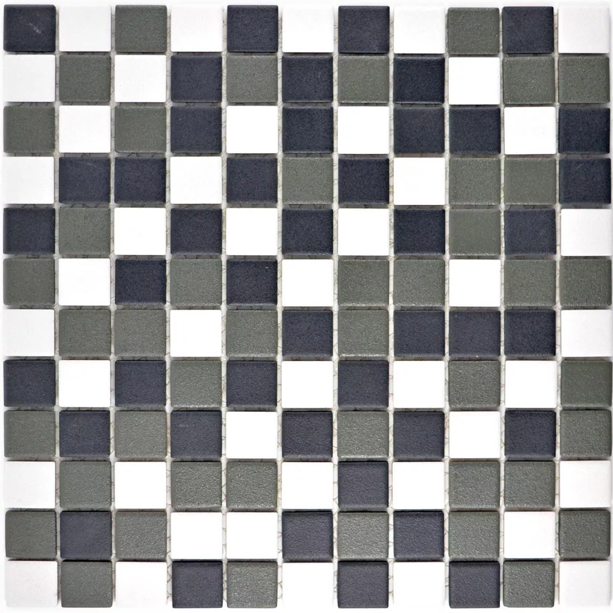 Cerâmica Azulejo Mosaico Heinmot Preto Branco Metal R10 Q25