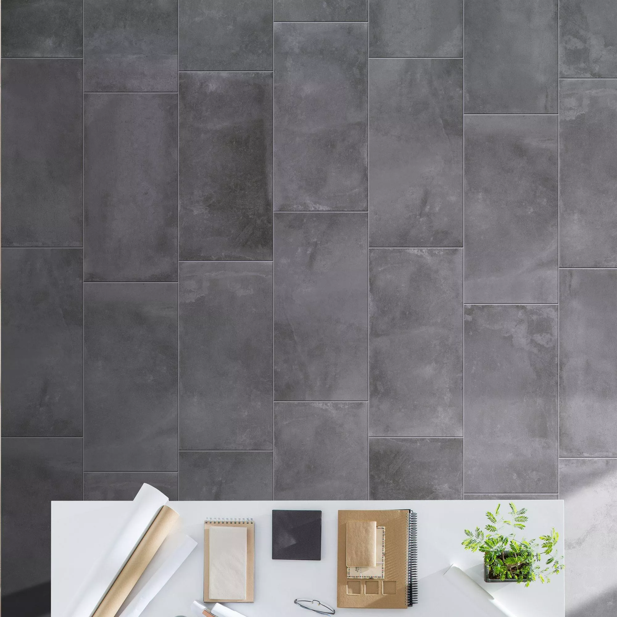 Floor Tiles Cement Optic Maryland Anthracite 30x60cm