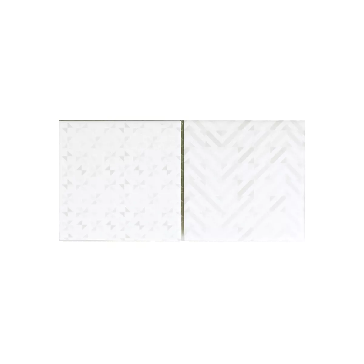 Sample Mosaic Tiles Ceramic Cement Optic Geo White