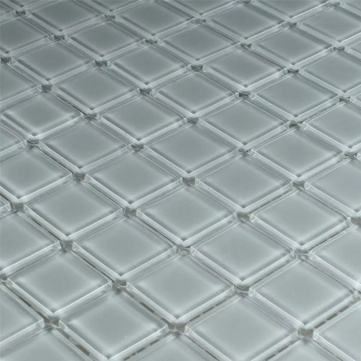 Mosaic Tiles Glass 25x25x4mm Grey Uni