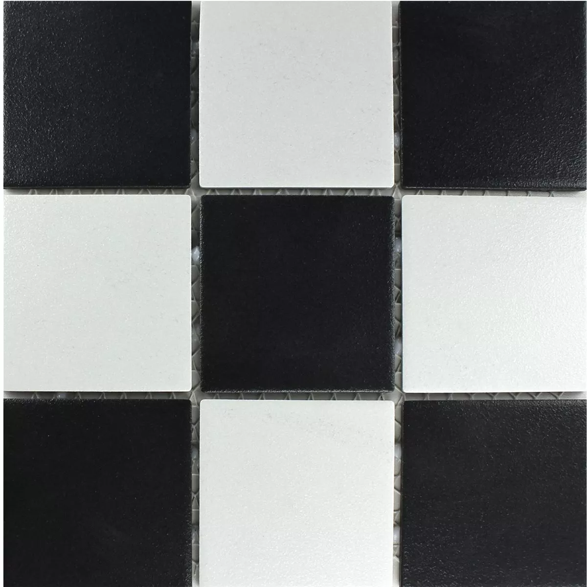 Mozaiková Dlaždice Keramika Černá Bílá Matný