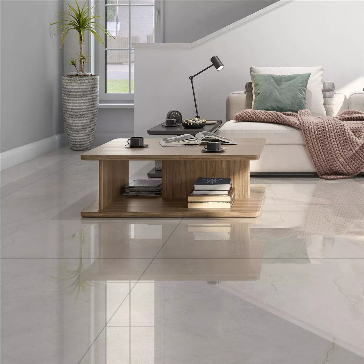 Sample Floor Tiles Pangea Marble Optic Polished Cream 120x120cm