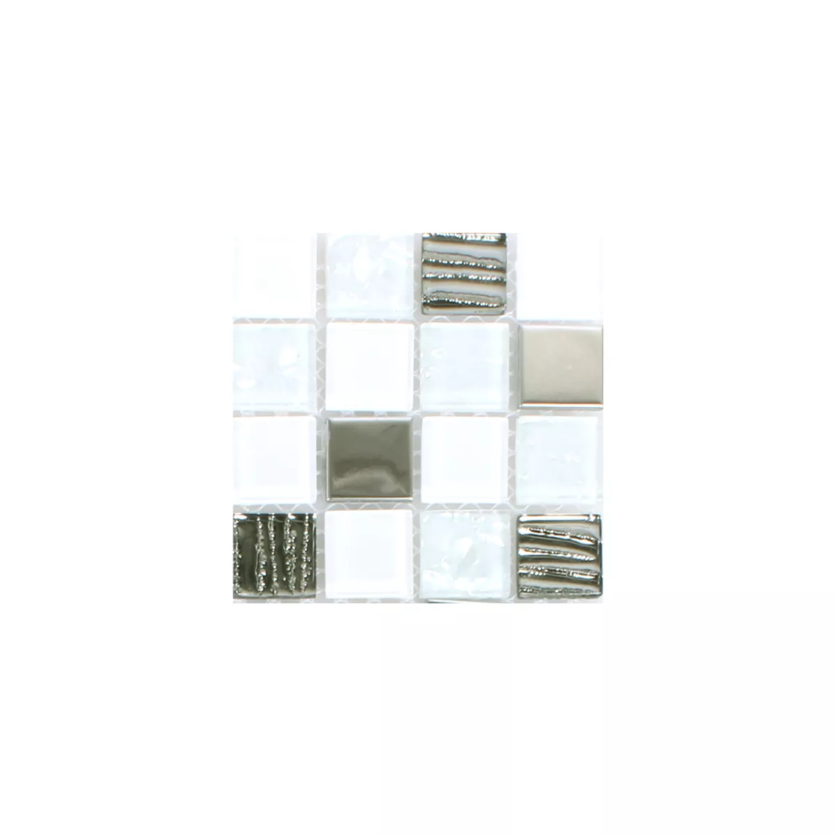 Padrão de Azulejo Mosaico Admont Branco Diamante Quadrada