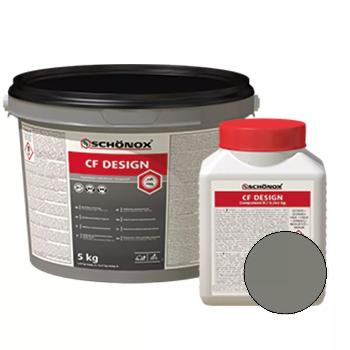 Fugemasse Schönox CF Design Epoxy Resin Colorfuge Grå 2,5 kg  Fugemasse Schönox CF Design Epoxy Resin Colorfuge Grå 2,5 kg