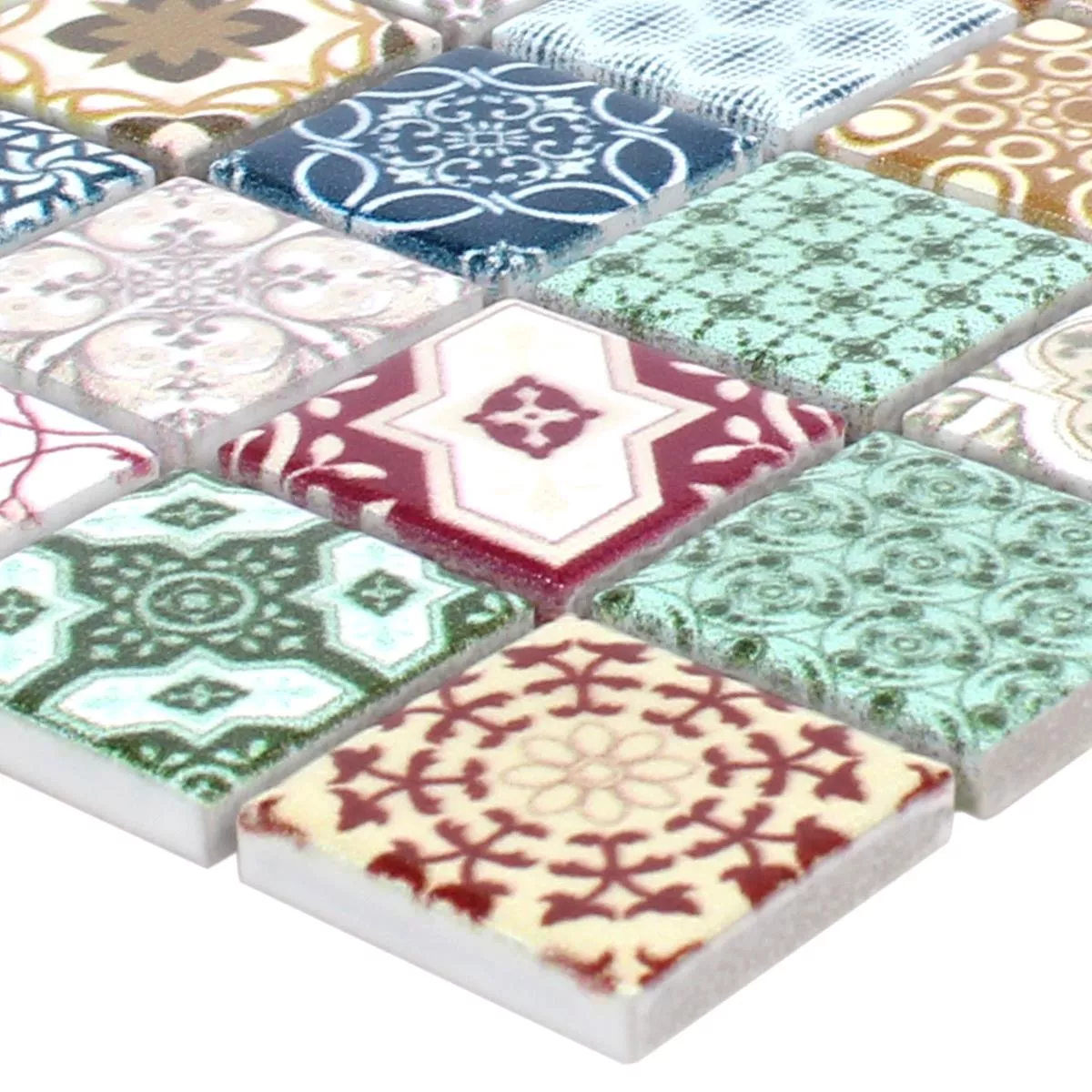 Padrão de Azulejo Mosaico Cerâmica Dia Retro