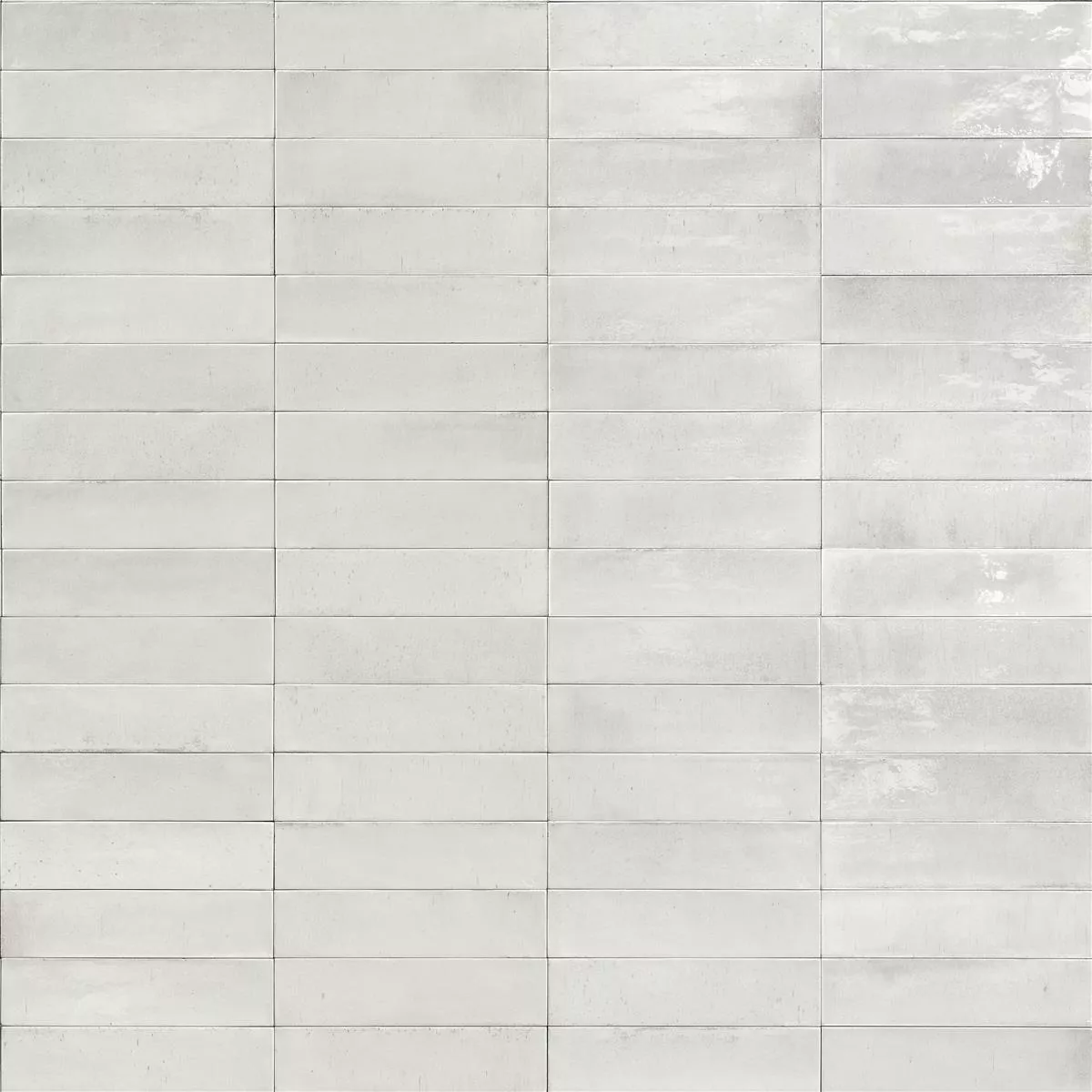 Échantillon Carrelage Mural Laguna Brillant Ondulé Blanc 6x24cm