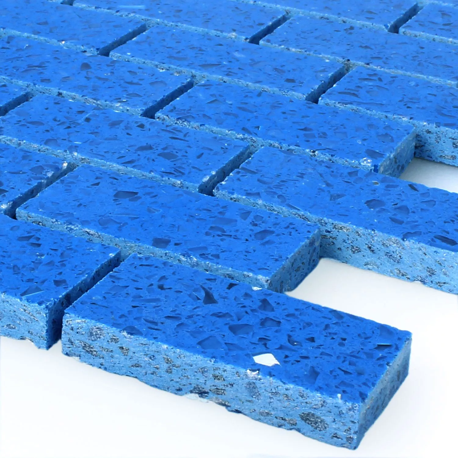 Padrão de Azulejo Mosaico Resina Quartzito Azul