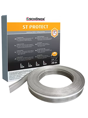 Vágja le a rozsdamentes acél védőszalagot Schönox ST PROTECT