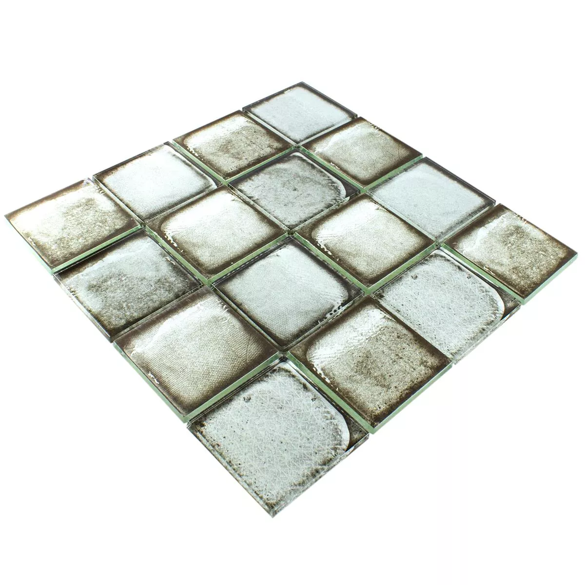 Mozaiki Szklana Płytki Cement Optyka Granada Szary