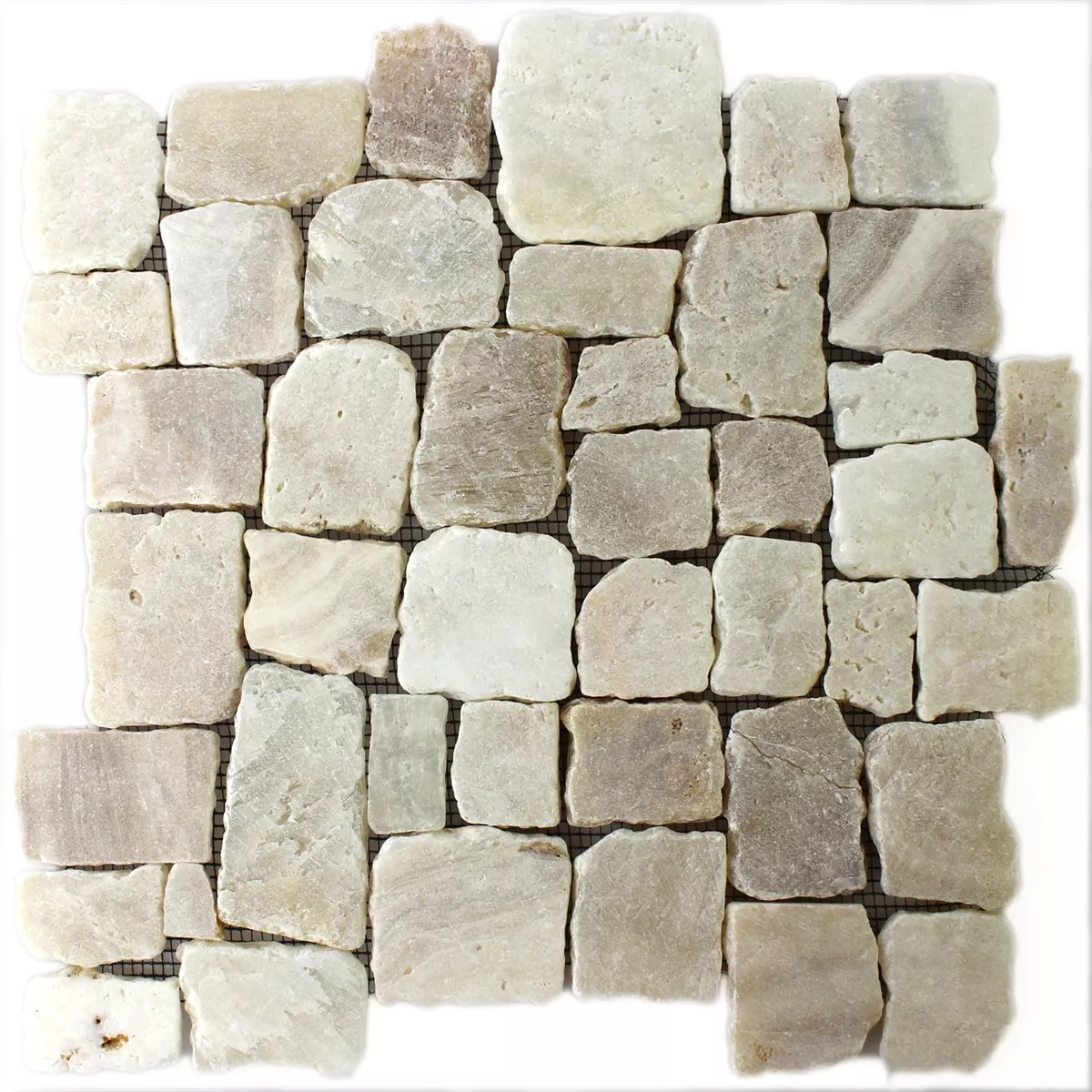 Mozaik Csempe Természetes Kő Cream Csiszolt