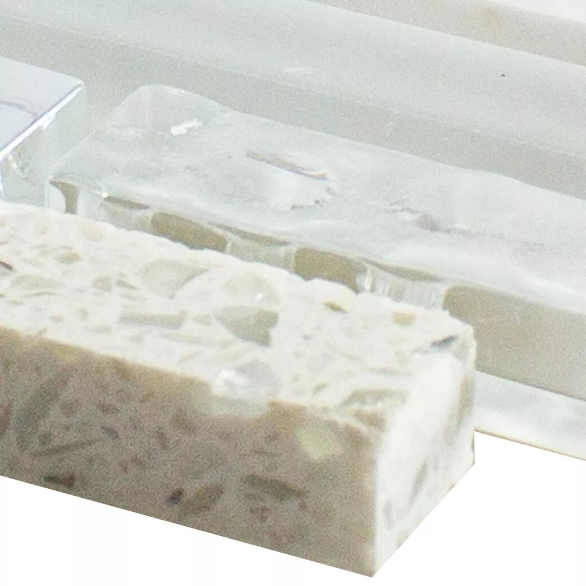 Próbka Szkło Kamień Naturalny Artificial Mozaika Liberia Biały