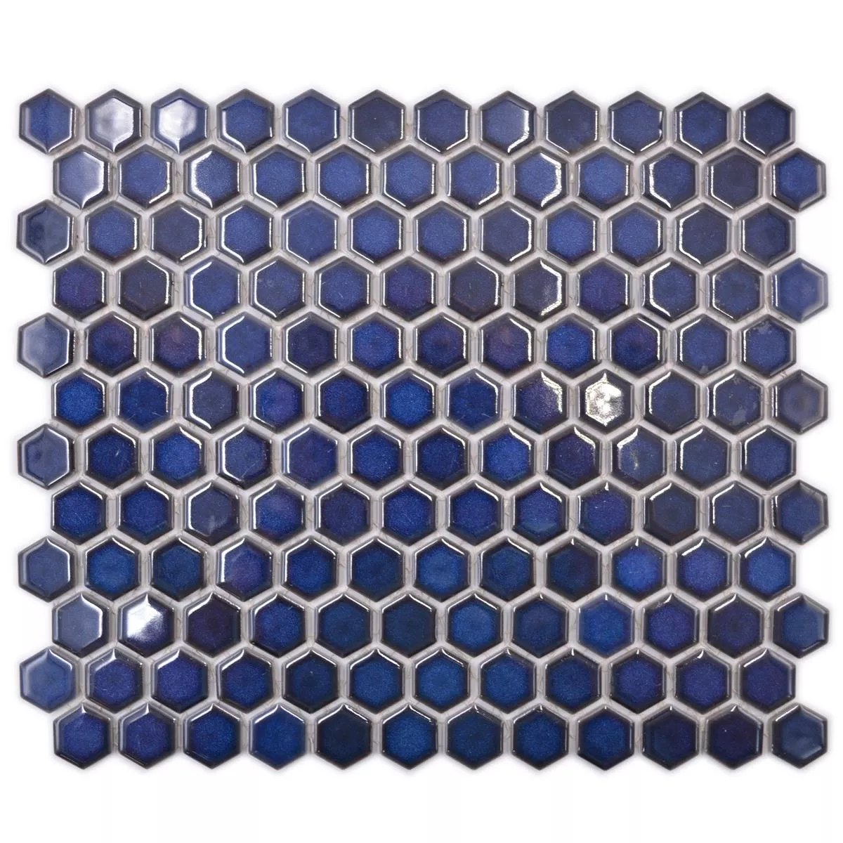 Minta tól től Kerámia Mozaik Salomon Hatszög Kobalt Kék H23